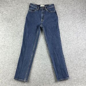 Everlane The Original Cheeky Jeans Womens 25R Blue Dark-Med Wash Organic Cotton*